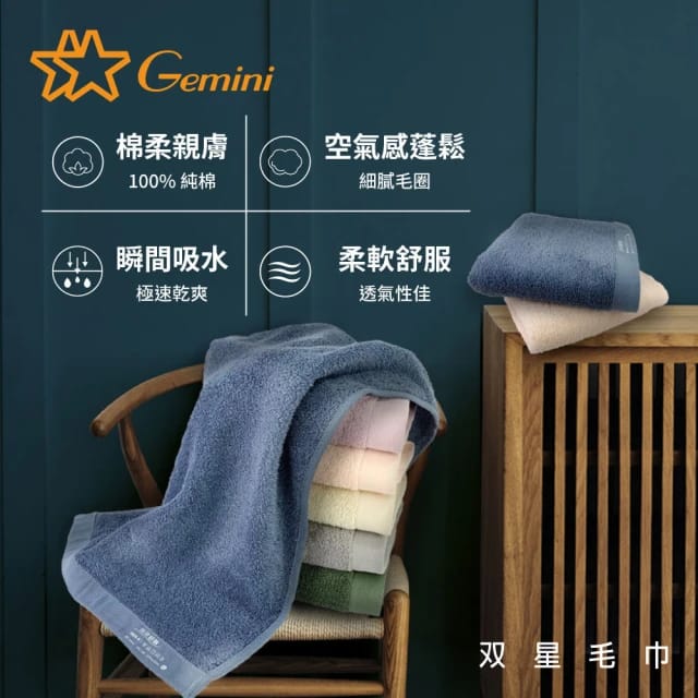 第四款人氣毛巾推薦：Gemini 雙星